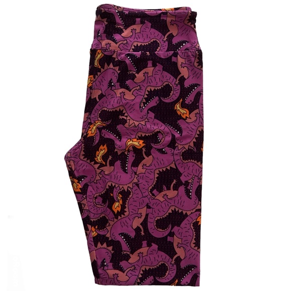 🦄New TC LuLaRoe Leggings Pink Purple Dragon Dinosaur Crocodile Alligator 🦄 - Picture 4 of 8
